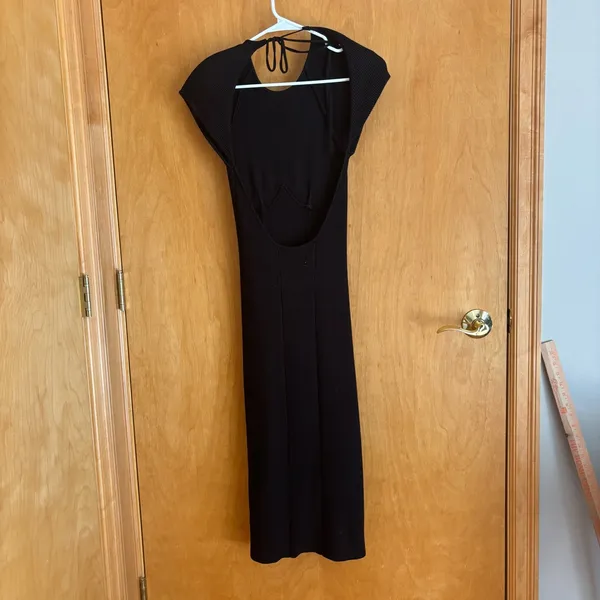 FUTURE COLLECTIVE Backless Black Dress‎ Size XXS - Image 4