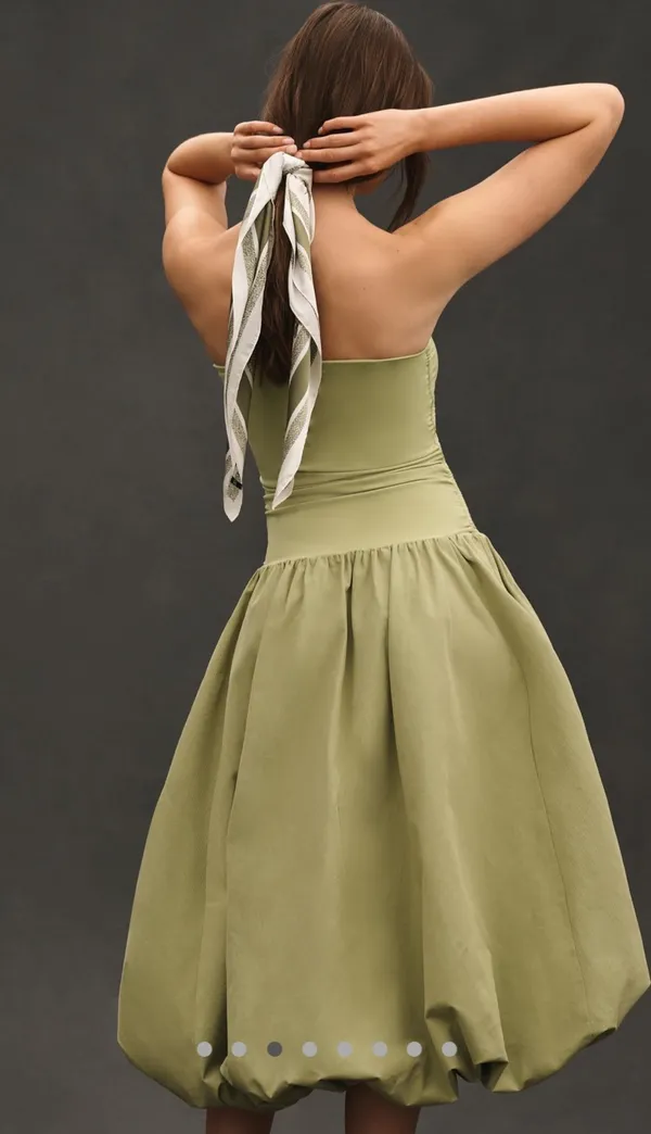 Anthropologie Mare Mare Strapless drop waist midi dress - Image 2