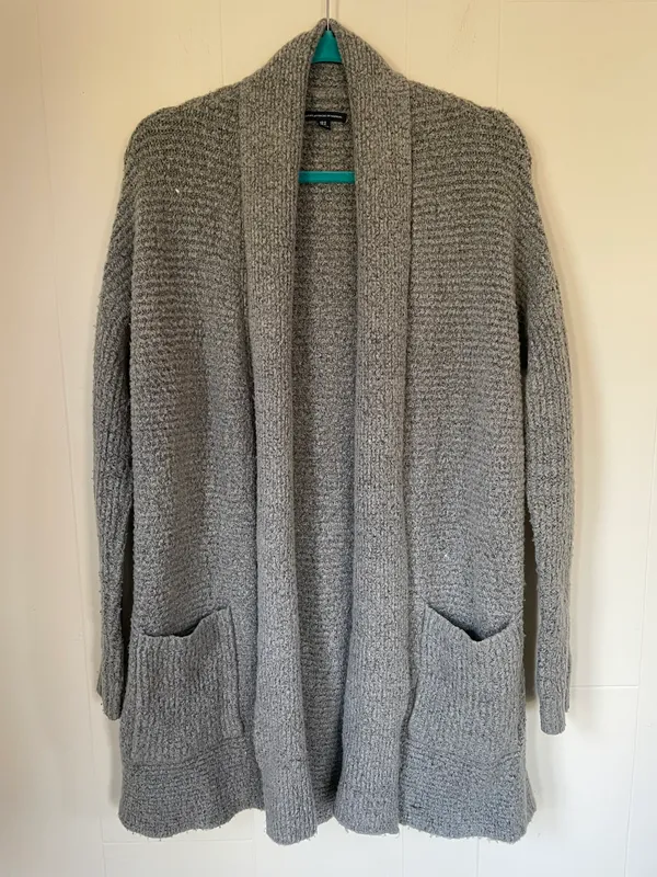 American Eagle Outfitters open front knit cardigan grey cozy long Women’s sz XS - Image 14