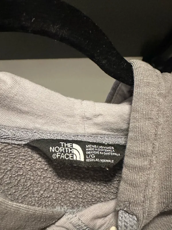 North Face Hoodie Gray Size L - Image 2