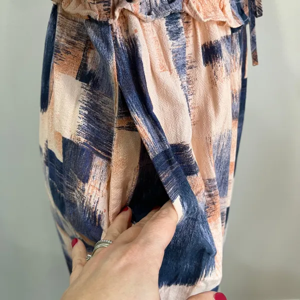 Universal Thread Brushstroke Midi Dress Puff Sleeve‎ Peasant Style Size M - Image 8