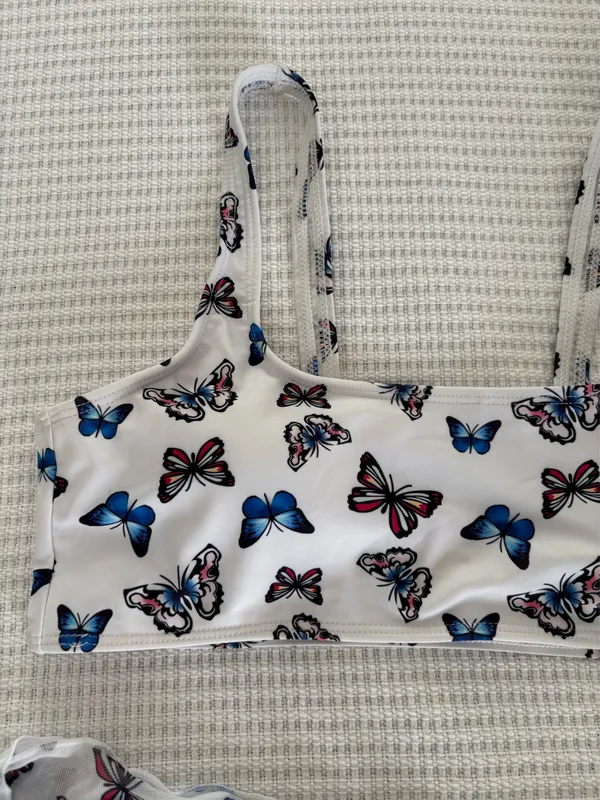 Butterfly Bikini Set White Size L - Image 4
