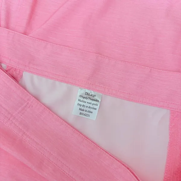 RIPSKIRT Hawaii Rip Skirt Length 2 Wrap Skirt Solid Light Pink Vacation 2XL 2X - Image 9