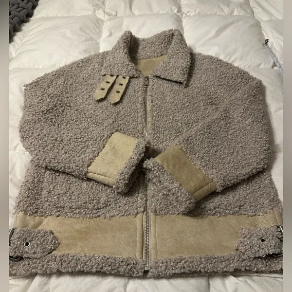 Jules Kae Kylie Sherpa Moto Jacket - NWOT - Size M - Image 4