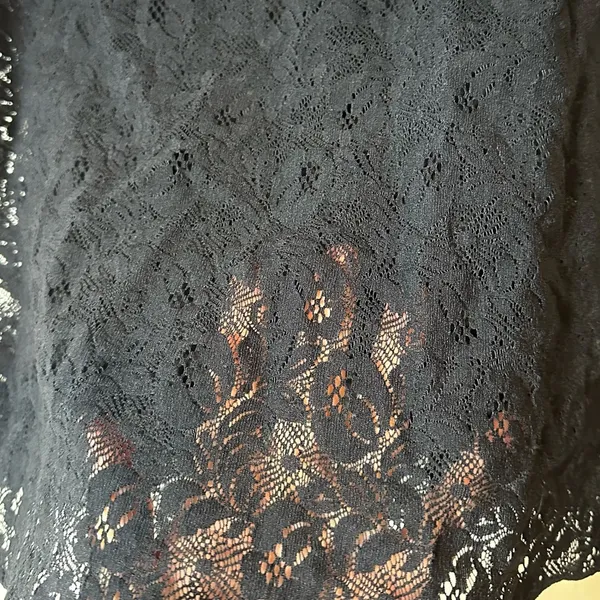 Black Sheer Mesh Lace Tank Top WhimsiGoth Dark Fairy Grunge Small - Image 5