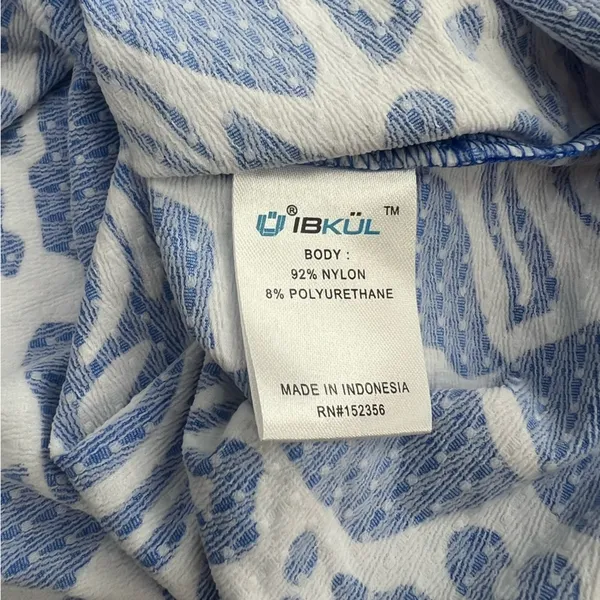 IBKUL BIANCA ROYAL‎ BLUE Short Sleeve Mock Golf Shirt Sz S - Image 6