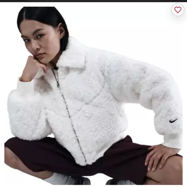 Nike Women's Essential Loose‎ Sherpa Bomber Jacket NWT - Image 4