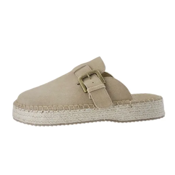NEW Haute Hippie Aria 100% Suede Buckle Espadrille Tan Slip-On Mule Clogs US 9.5 - Image 13