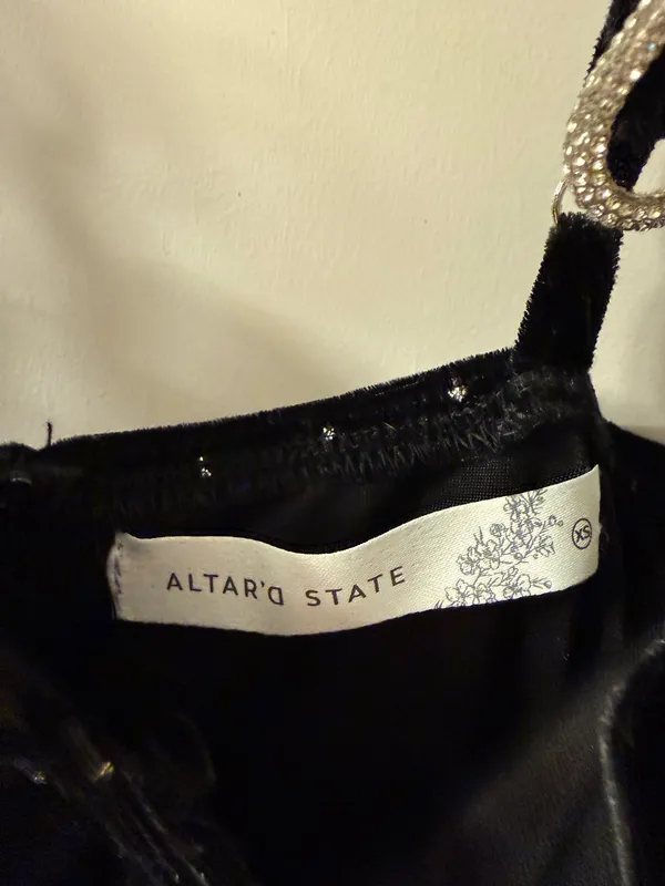 Altar’d State Black Glitter Maxi Dress - Image 4