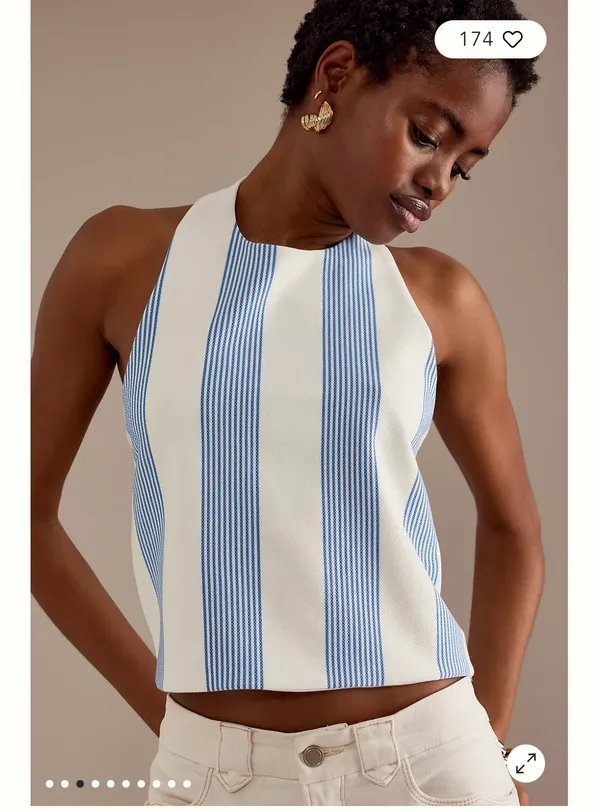 Bishop + Young Striped Halter Top - Image 2