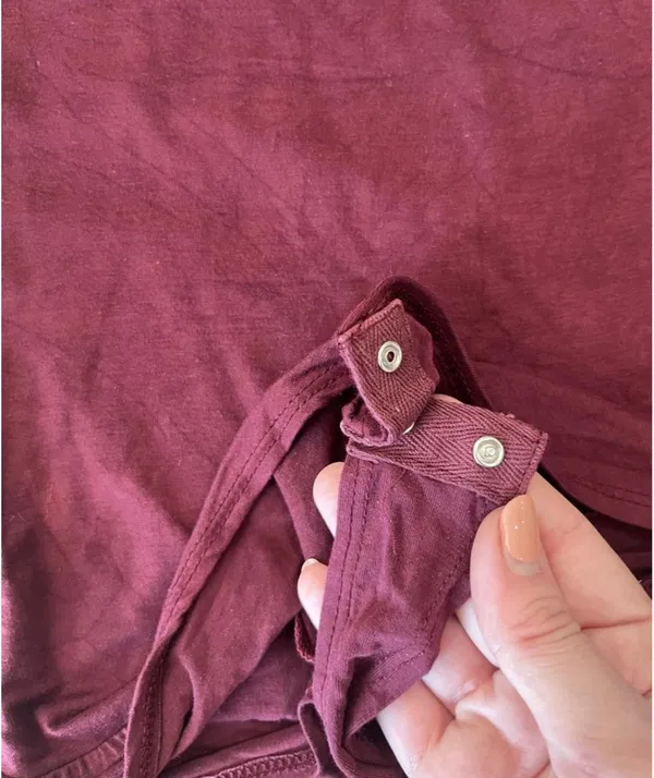 Vestique Burgundy Bodysuit Scoop Neck M - Image 6