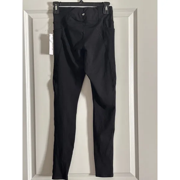 Yogalicious Lux‎ Black High Waisted Drawstring Leggings with Pockets XS NWT - Image 4
