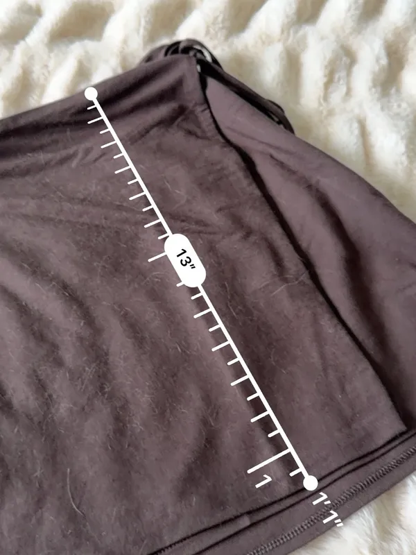 Mango chocolate brown wrap mini skirt - Image 4