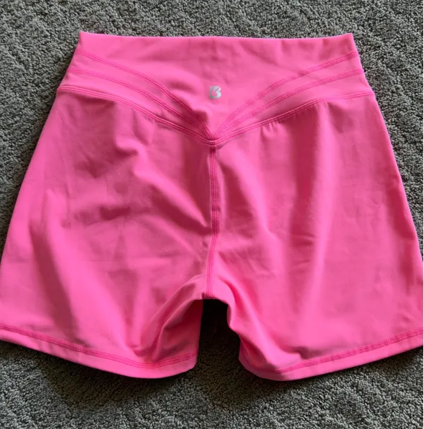 BuffBunny Bright Pink High-Rise Bike Shorts - Image 2