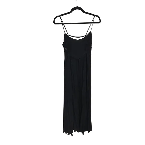 Flora Black Lace Bodice Slip Dress Witchy Whimsigoth Dark Romantic Womens Medium - Image 2