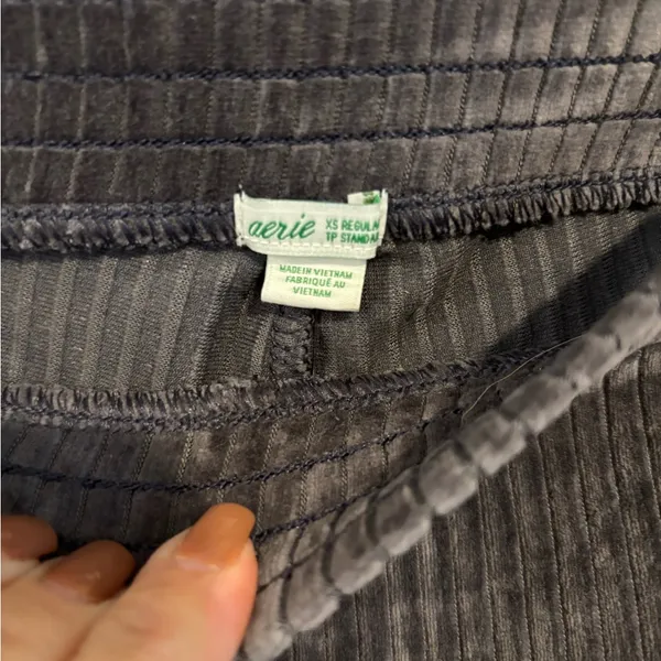 Aerie Charcoal Corduroy Flare leggings - Image 2