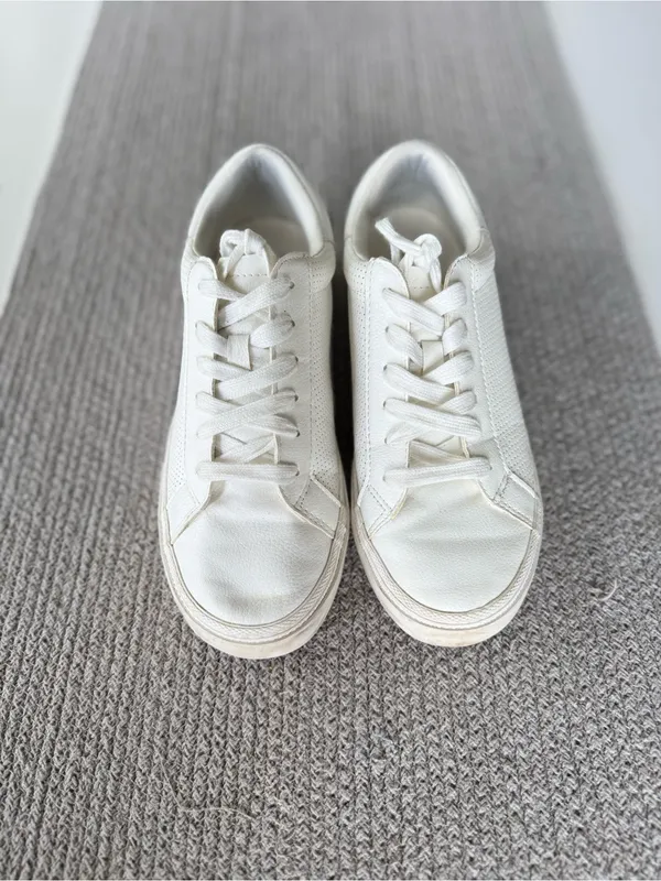 A New Day White Perforated Sneaker Tennis Shoes Size 7 - Image 7
