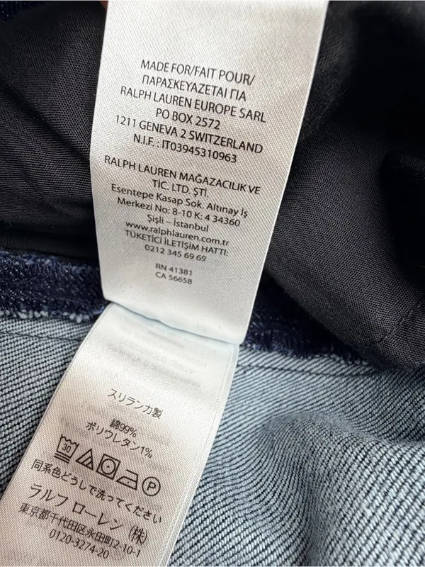 Lauren Ralph Lauren Regal Skinny Jeans Womens 10 Dark Wash Tuxedo Stripe - Image 9
