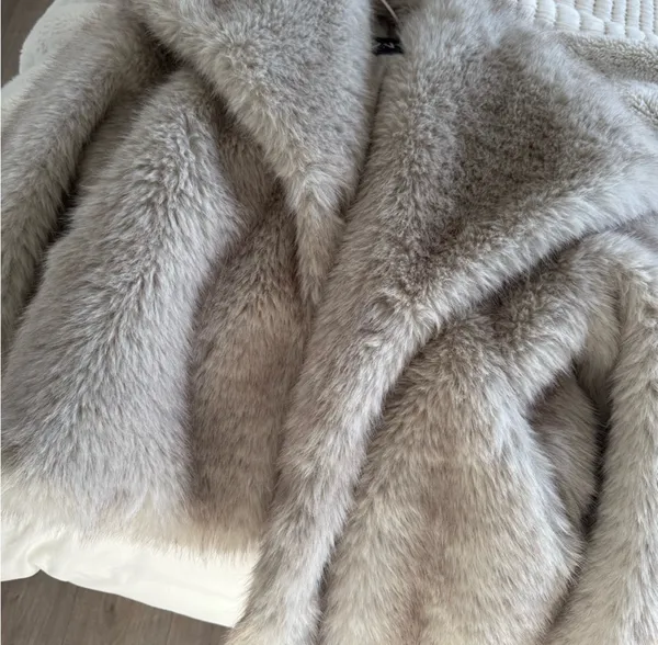 ZARA Faux Fur Coat - Image 3
