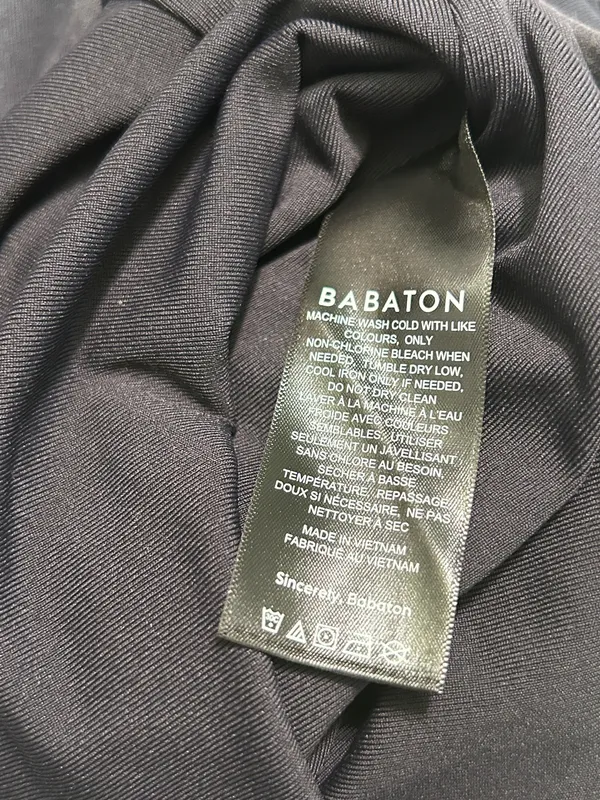 Aritzia Babaton Contour women’s Black Crewneck Short Sleeve Bodysuit Sz S - Image 5