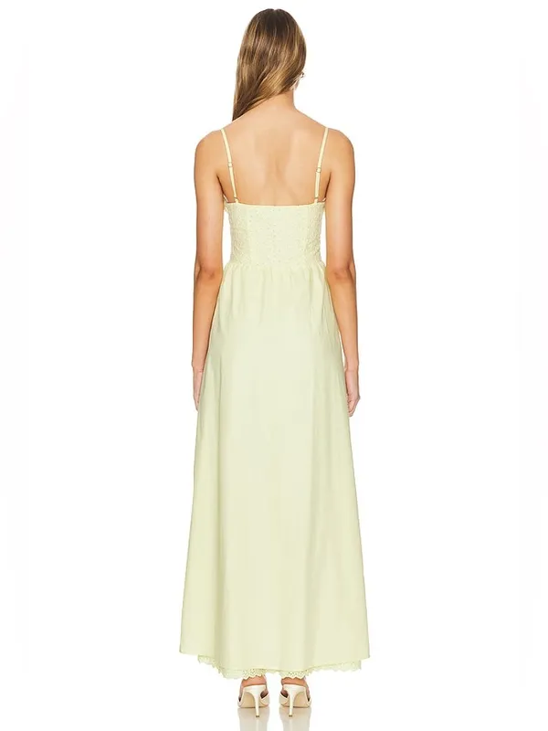Revolve More to Come Marleen Maxi Dress in Yellow Small Womens Eyelet Long - Image 3