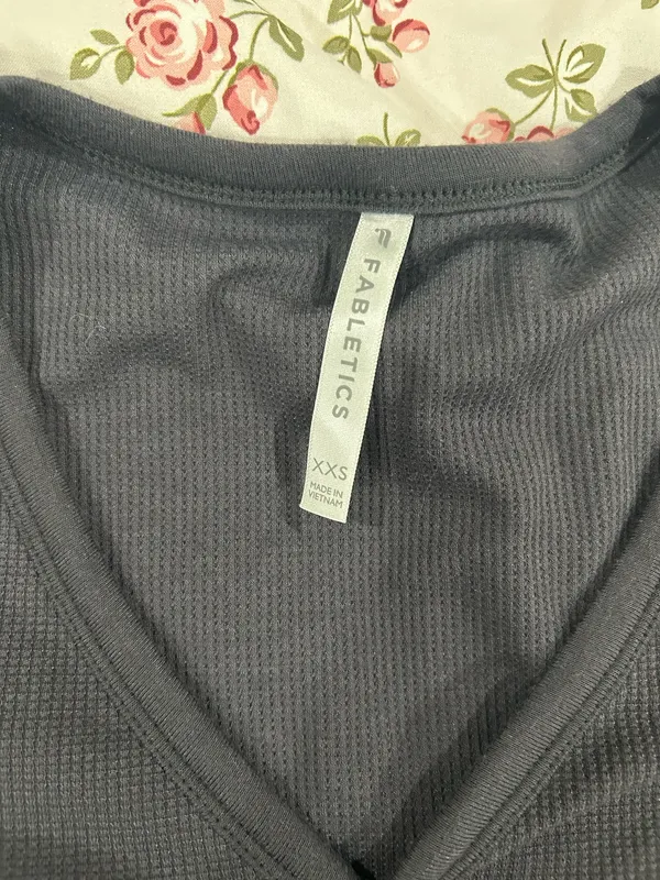 Fabletics Henley Long Sleeve Waffle - Image 3
