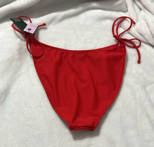 New Wild Fable Women’s Red String Bikini Bottoms Size Medium NWT - Image 6
