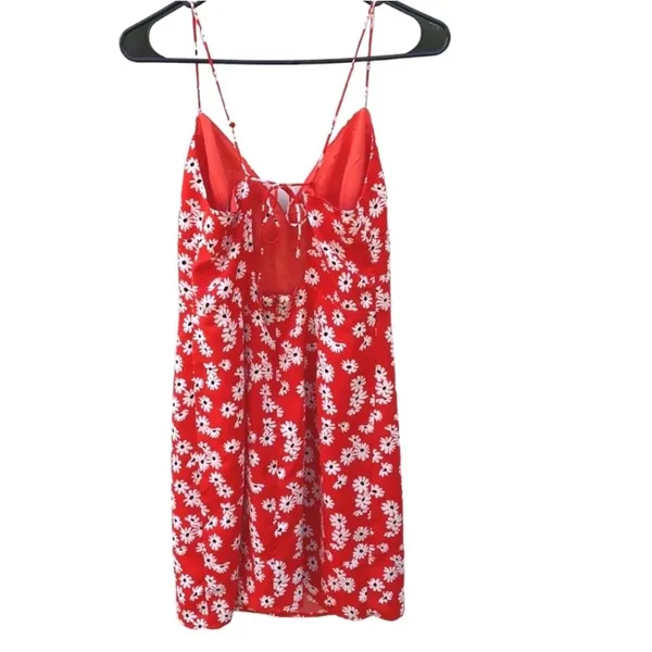 BriDGE Womens medium red Sleeveless Floral strappy spring sleeveless sun dress - Image 2
