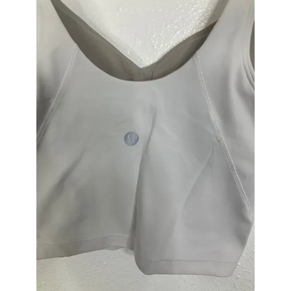 Lululemon Align Tank Top White Nulu Yoga Crop Top Size 2 - Image 3