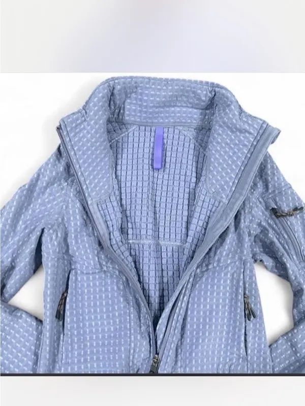 Lululemon Water-Repellent Fleece Hiking Jacket Peri Purple - Image 5