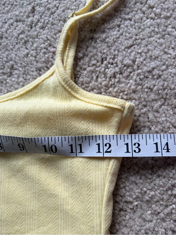 Edikted Yellow bohemian girly Ruffled Slip Dress with Pink Rose Accent size xs - Image 13