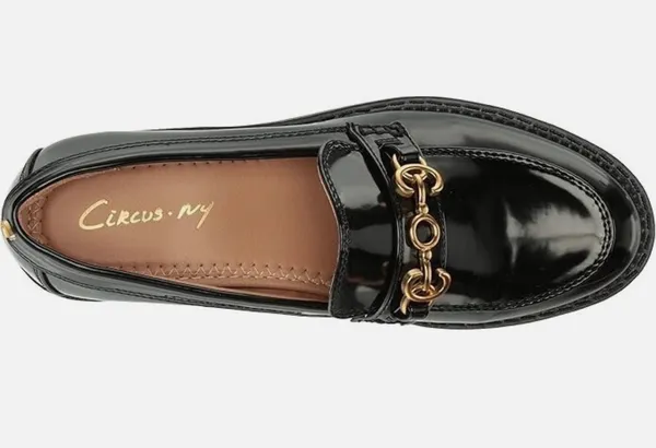 Circus by Sam Edelman Z5230* Black Faux Leather Deana Lug Sole Loafer - Image 2