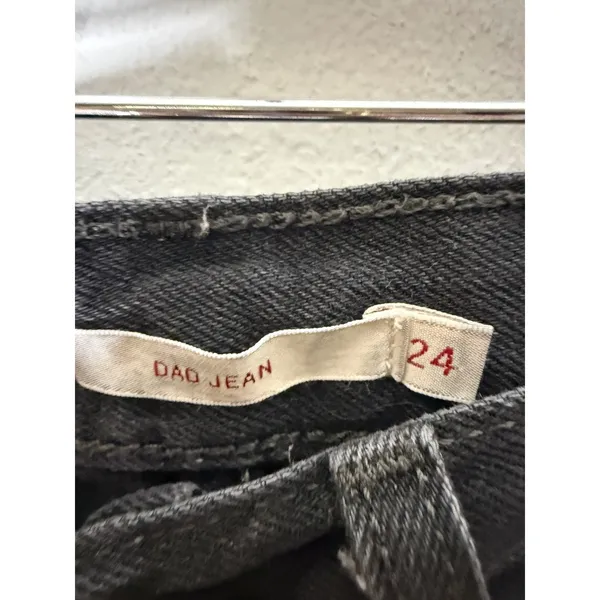Levis Dad Jean Womens 24 Washed Black High Rise Straight Leg Denim Pants - Image 5