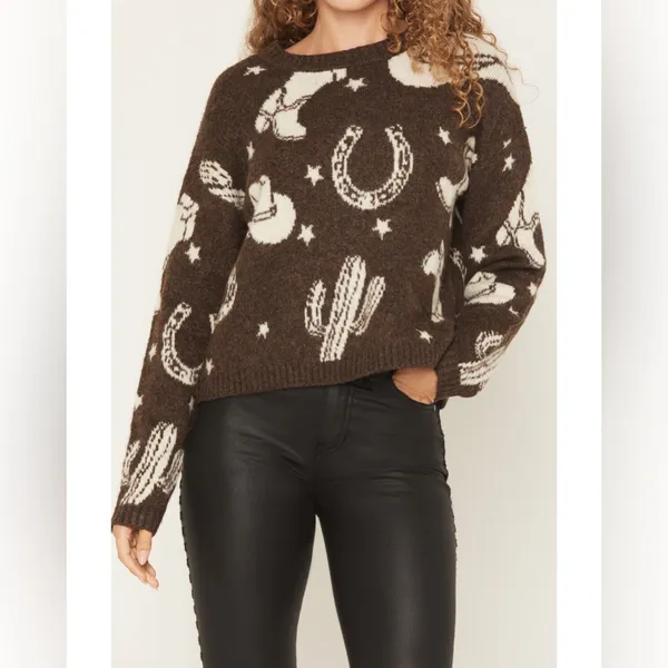 Idyllwind Saddleridge Western Conversation Print Sweater - Image 3
