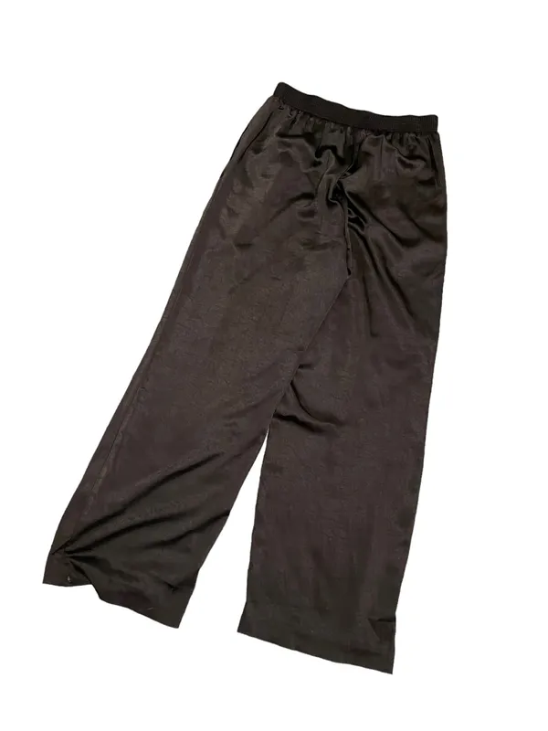 Sanctuary Satin Black High Waist Wide Leg Pants - Image 6