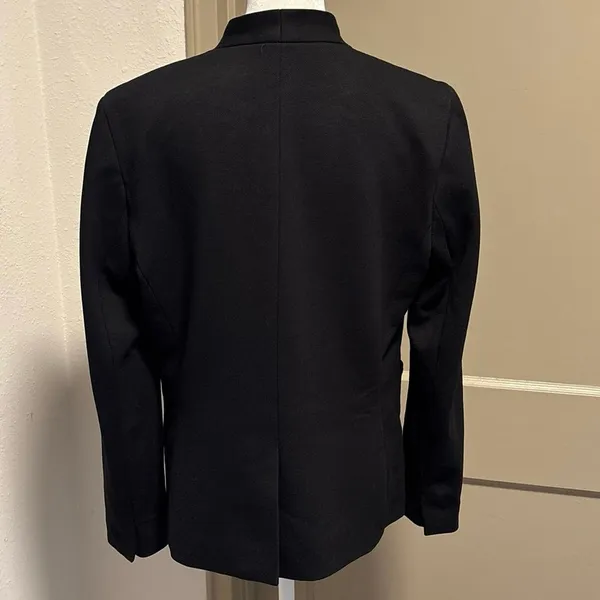 J Crew Size 10 Going Out Blazer Jacket Stretch Twill Black H2743 Slim Cut - Image 4