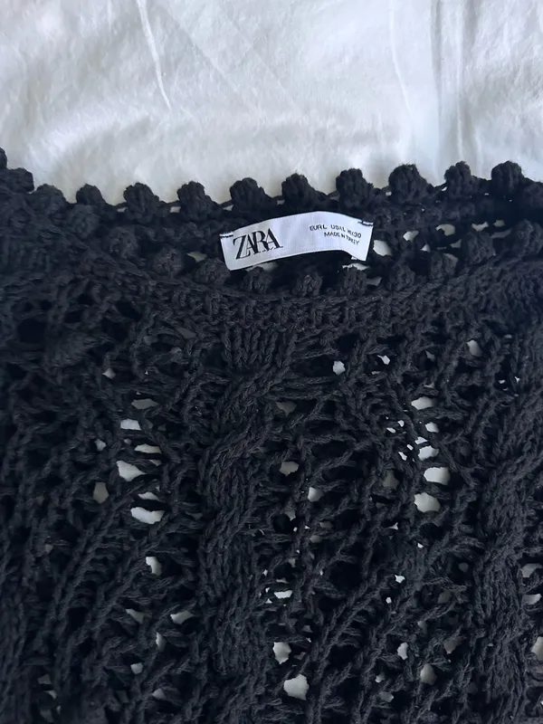Zara Oversized Crochet Knit Sweater - Image 4