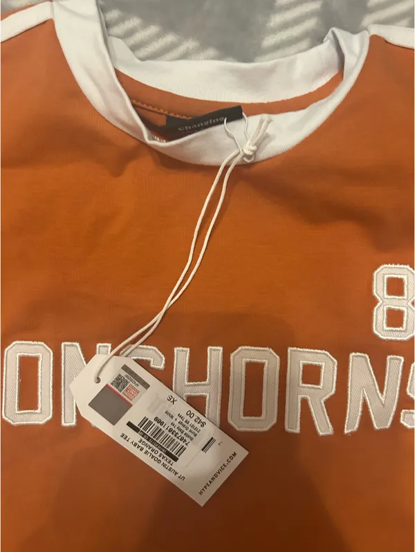 Hype & Vice UT Longhorn Orange Baby Tee - Image 3