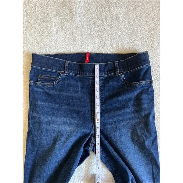 SPANXshape EveryWear Pull-On Flare Jeans XL High Rise Dark Wash Stretch - Image 7