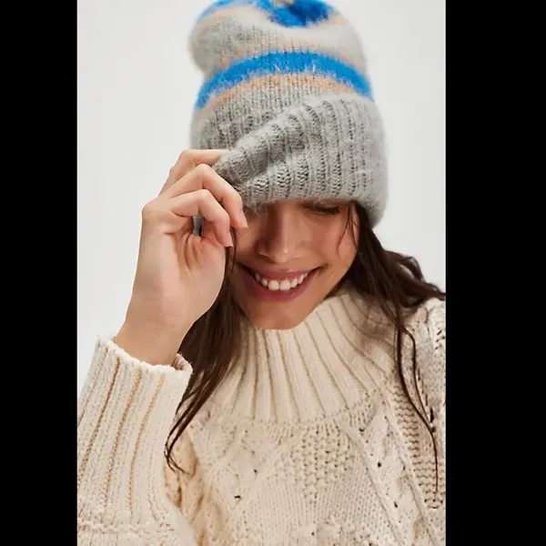 NWOT Free People The Groove Stripe Beanie - Prep Stripe - Image 2