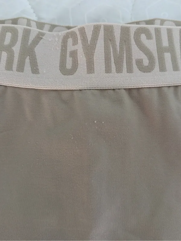 Gymshark Beige/Tan Bike Shorts size L - Image 2