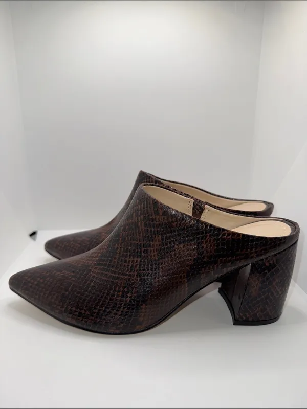 Marc Fisher Ragni Mules Snakeskin Print Women’s Size 7.5 - Image 2