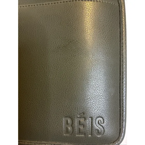 BEIS Padded Laptop Sleeve Green Faux Leather Computer Case - Image 3