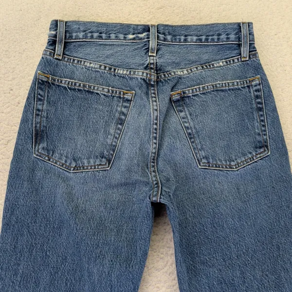 FRAME Le‎ Pegged Jean Bloomfield Distressed High Rise Straight Jeans 24 LPJ385 - Image 8