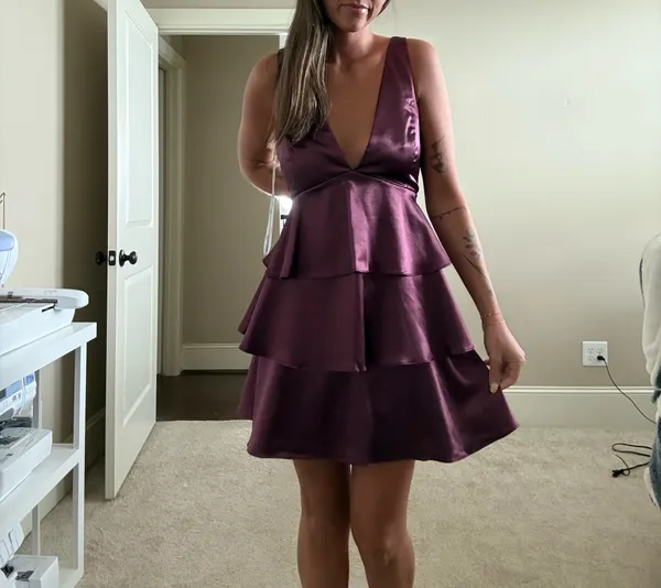 Lulus Satin Dress - Image 2