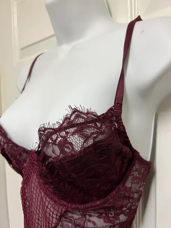 Tic Toc Burgundy Body Con Dress - Image 7