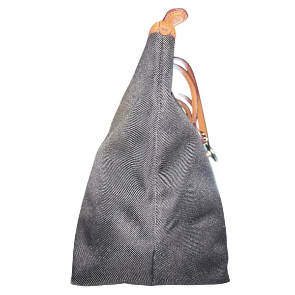 Coach Black and Tan Canvas Tote - Image 3