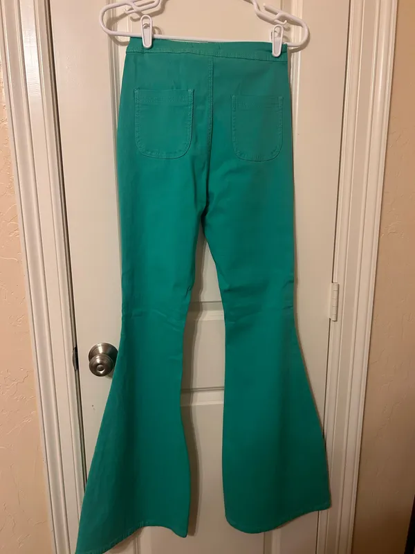JC JQ bell bottom jeans green nwt Size L - Image 4