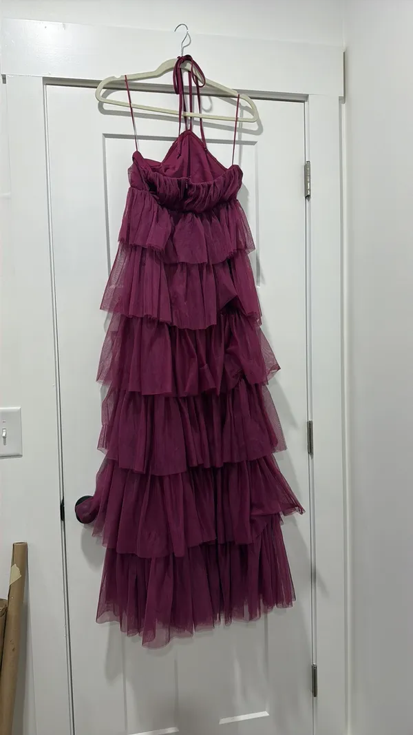 Altar'd State Fuchsia layered prom dress - Image 2