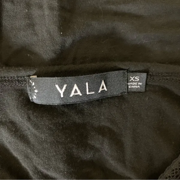 Yala Black Lace Trim Camisole‎ V Neck Sleepwear Loungewear XS - Image 4